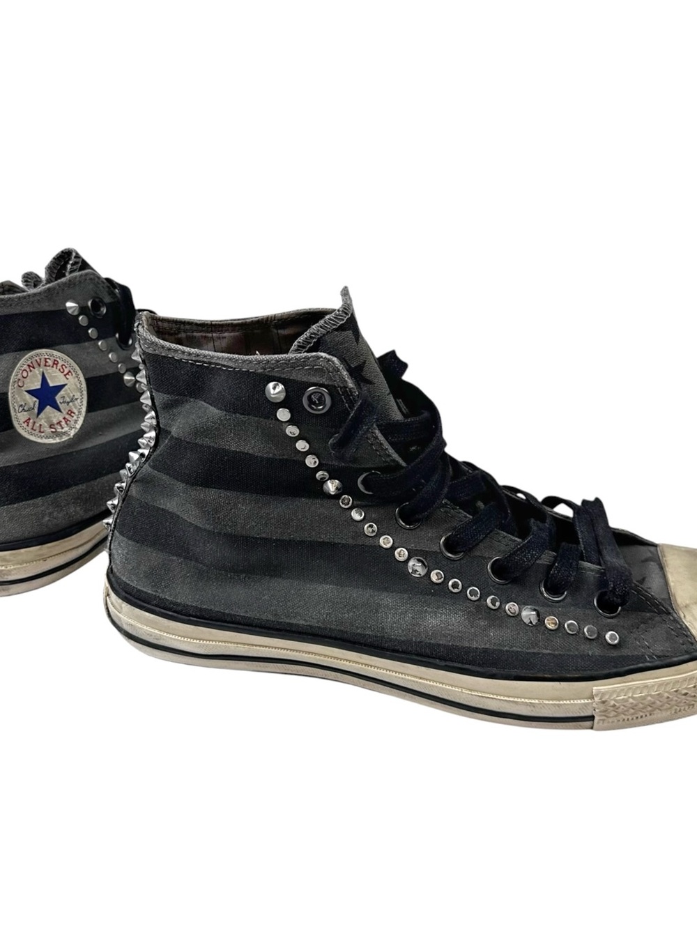 Converse x John Varvatos Studded Stars Striped High Top Sneakers Mens 9.5